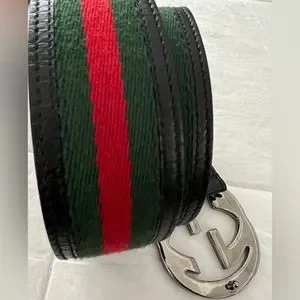 Gucci | Accessories | Gucci Web Belt Greenred Web  display picture 1